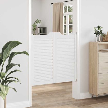 Врати с люлеещ се дизайн 2 двойки бели 100x100 cm