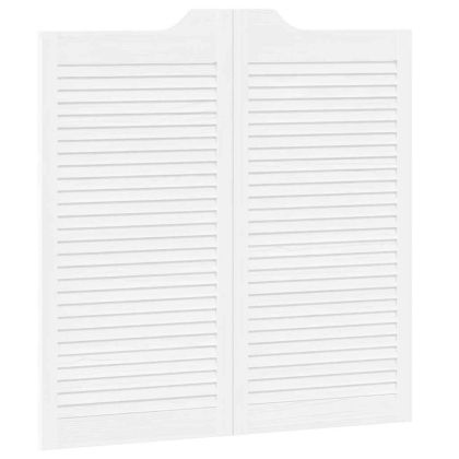 Врати с люлеещ се дизайн 2 двойки бели 100x100 cm