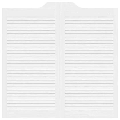 Врати с люлеещ се дизайн 2 двойки бели 100x100 cm