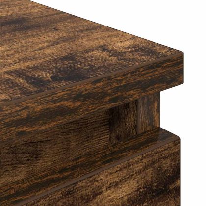 ТВ шкаф опушен дъб 100x35x54 cm Инженерна дървесина