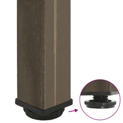 Крака за масичка за кафе, 4 бр., естествена стомана, 30-32 см, стомана