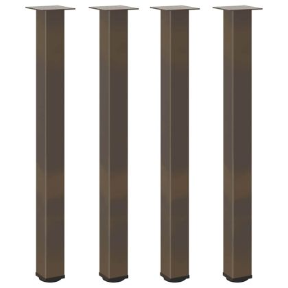 Крака за бар маса, 4 бр., естествена стомана, 100-102 см, стомана