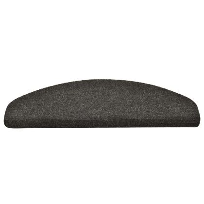 Изтривалки за стълби, самозалепващи се, 30 бр., 65x21x4 см, антрацит, полукръгли, големи