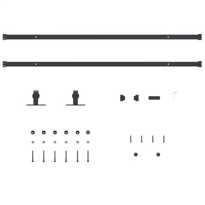 Комплект плъзгащи се врати за шкафове 213 см въглеродна стомана