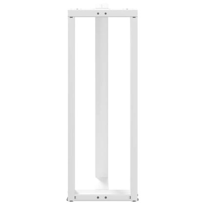 Крака за бар маса, Т-образни, 2 бр., бели, 40x35x(110-111) см, стомана