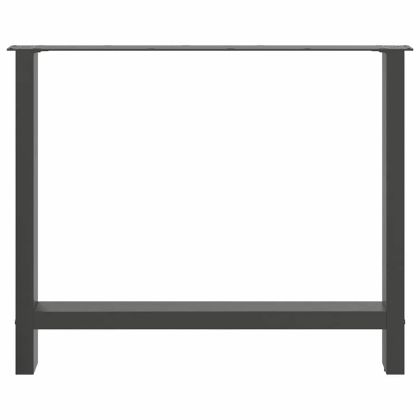 Крака за трапезна маса, антрацит, 2 бр., 90 x (72-73) см, стомана