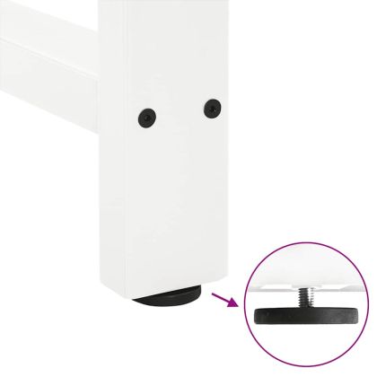 Крака за трапезна маса, бели, 2 бр., 80 x (72-73) см, стомана