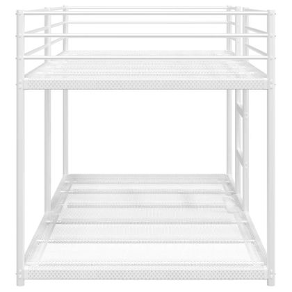 Двуетажно легло без матрак Бяло 75x190 cm Стомана
