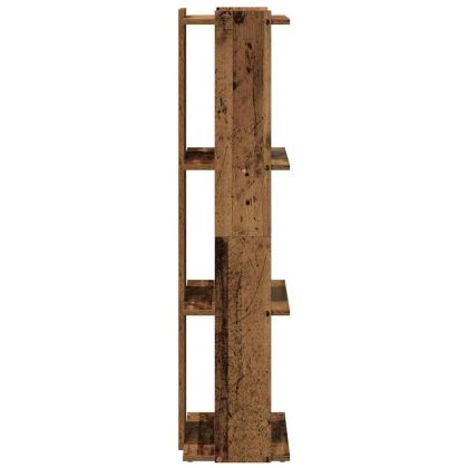 Библиотека 3 рафта старо дърво 60x30x120 см инженерно дърво
