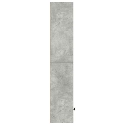 Библиотека, бетонно сива, 31x24x127 см, инженерно дърво