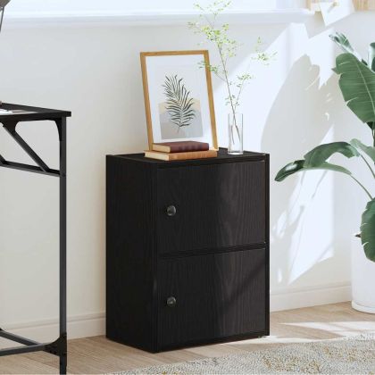 Библиотека, Черен дъб, 40x24x52 см, инженерно дърво