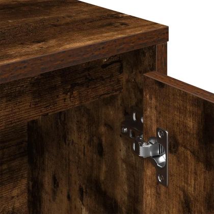 Библиотека, опушен дъб, 89x24x101,5 см, инженерно дърво