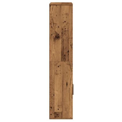 Библиотека, старо дърво, 60x24x120 см, инженерно дърво