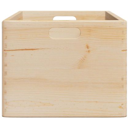 Дървена кутия с дръжки 40x30x23 cm масивна дървесина бор