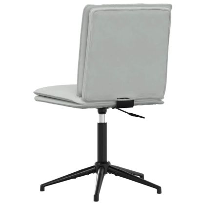 Трапезни столове, 4 бр, светлосиви, кадифе