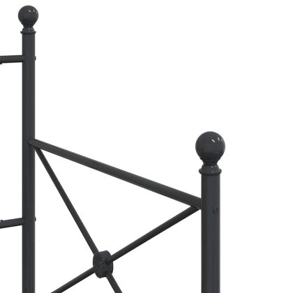 Дневно легло без матрак Черно 90x200 cm Стомана