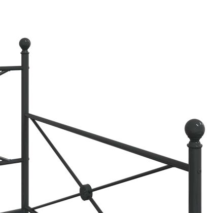 Легло за спане с багажник без матрак черно 100x200 cm