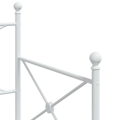 Дневна спалня с багажник без матрак Бяла 90x200 cm Стомана