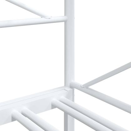 Дневна спалня с багажник без матрак Бяла 90x200 cm Стомана