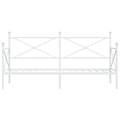 Дневно легло без матрак Бяло 80x200 cm Стомана