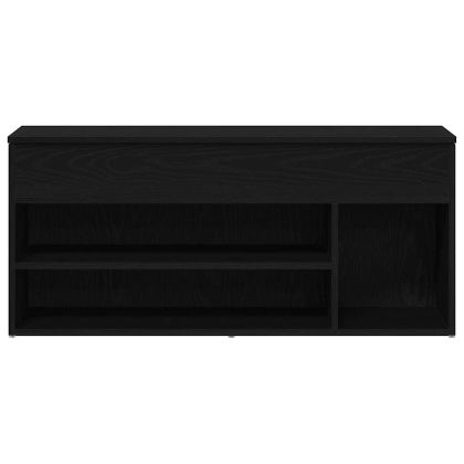 Пейка за обувки Черен дъб 102x30,5x45 cm Инженерна дървесина