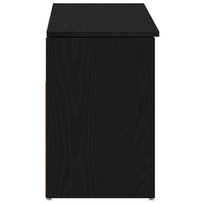 Пейка за обувки Черен дъб 102x30,5x45 cm Инженерна дървесина