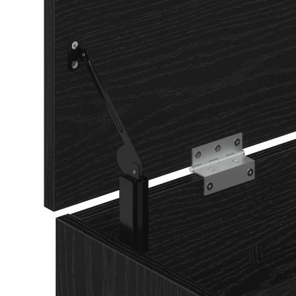 Пейка за обувки Черен дъб 102x30,5x45 cm Инженерна дървесина