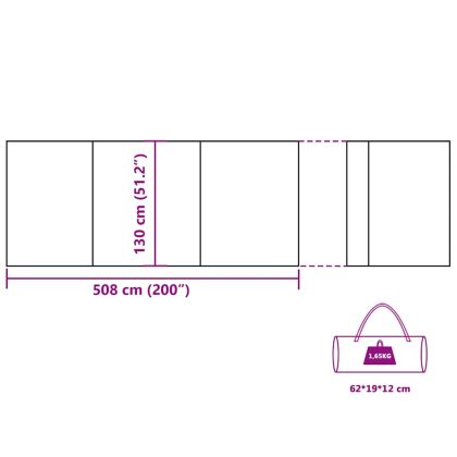 Camping Windbreak Blue 508x130 cm Водоустойчив