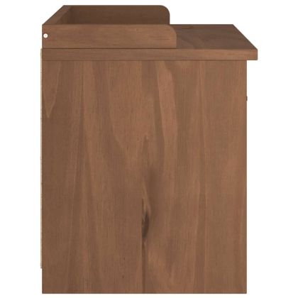 vidaXLL Пейка за антре SANDNES 87x40x50 cm Масивна дървесина Бор