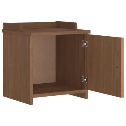 vidaXLL Пейка за антре SANDNES 45x40x50 cm масивна дървесина бор