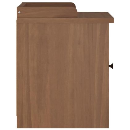 vidaXLL Пейка за антре SANDNES 45x40x50 cm масивна дървесина бор