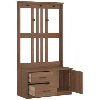 vidaXLL Дърво за антре SANDNES 87x40x159,5 cm масивна дървесина бор