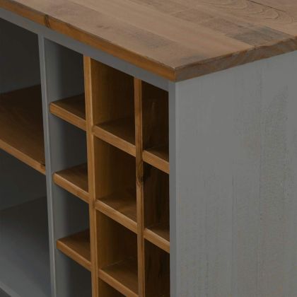 Шкаф за вино HALDEN с рафтове за вино и плъзгаща се врата