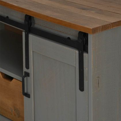 ТВ шкаф HALDEN с плъзгаща се врата сива 110x40x60 cm