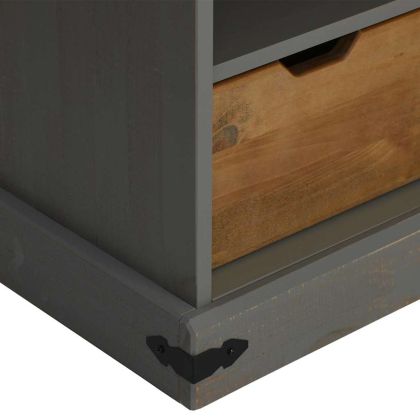 ТВ шкаф HALDEN с плъзгаща се врата сива 110x40x60 cm