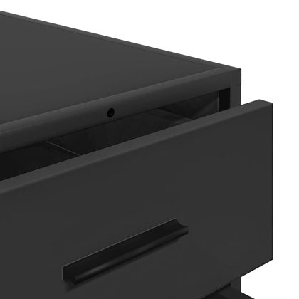 Шкаф с чекмеджета Черен 70x41x70 cm Инженерна дървесина