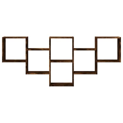 Стенна етажерка опушен дъб 159x18x66 cm Инженерна дървесина