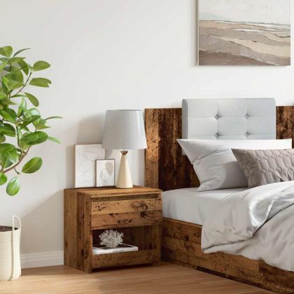 Нощно шкафче от старо дърво 40x30x39 cm Инженерна дървесина