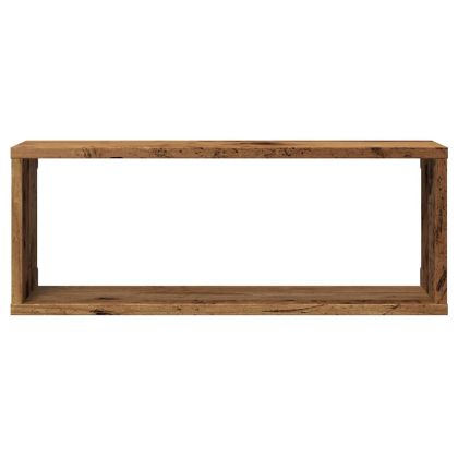 Wall Cube Shelves 6 pcs Old Wood 60x15x23cm Инженерна дървесина