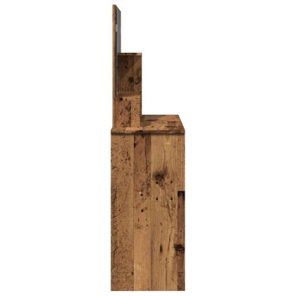 Тоалетка с огледало от старо дърво 86,5x35x136 cm