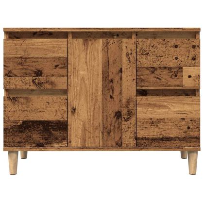 Шкаф за мивка, старо дърво, 80x33x60 см, инженерно дърво