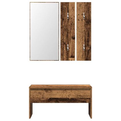 Комплект мебели за коридор Старо дърво Инженерна дървесина