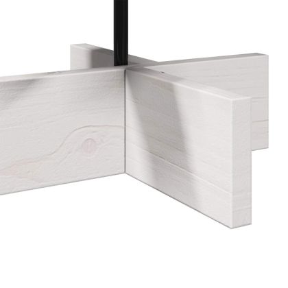 Дървена коледна елха за декорация Бяла 60 см