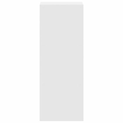 Стелаж за книги с възможност за подреждане в бяло 30x30x80 cm