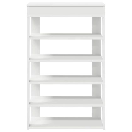 Рафт за обувки бял 60x30x98 cm