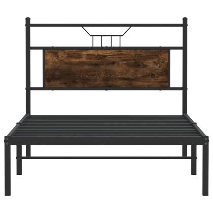 Рамка за легло без матрак опушен дъб 100x190 см инженерно дърво