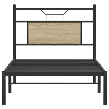 Рамка за легло без матрак сонома дъб 75x190 см инженерно дърво