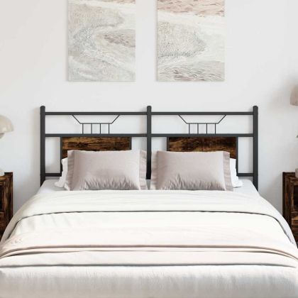 Горна табла, опушен дъб, 137 см, инженерно дърво и стомана