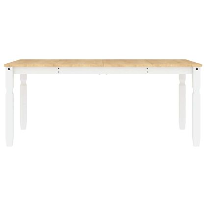 Трапезен комплект от 7 части Panama, Бяла бор масив