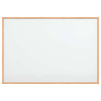 Магнитна бяла дъска с рамка от масивна борова дървесина 80x55 см